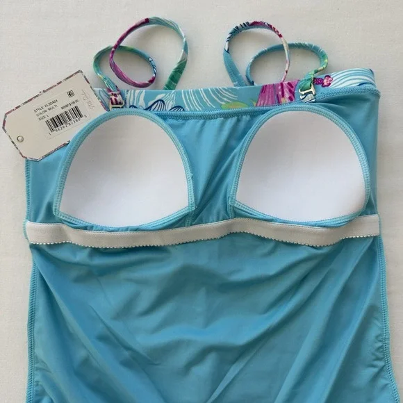 Stella‎ Parker Women L Swimming Suit Tropical Floral 1 piece Multicolor NWT $108 - Picture 4 of 5